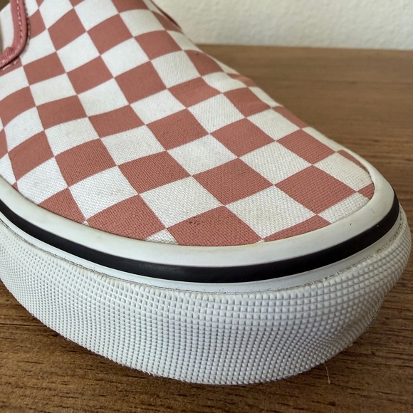 Vans Checkerboard Slip-On in Blush Pink and White - Picture 7 of 10